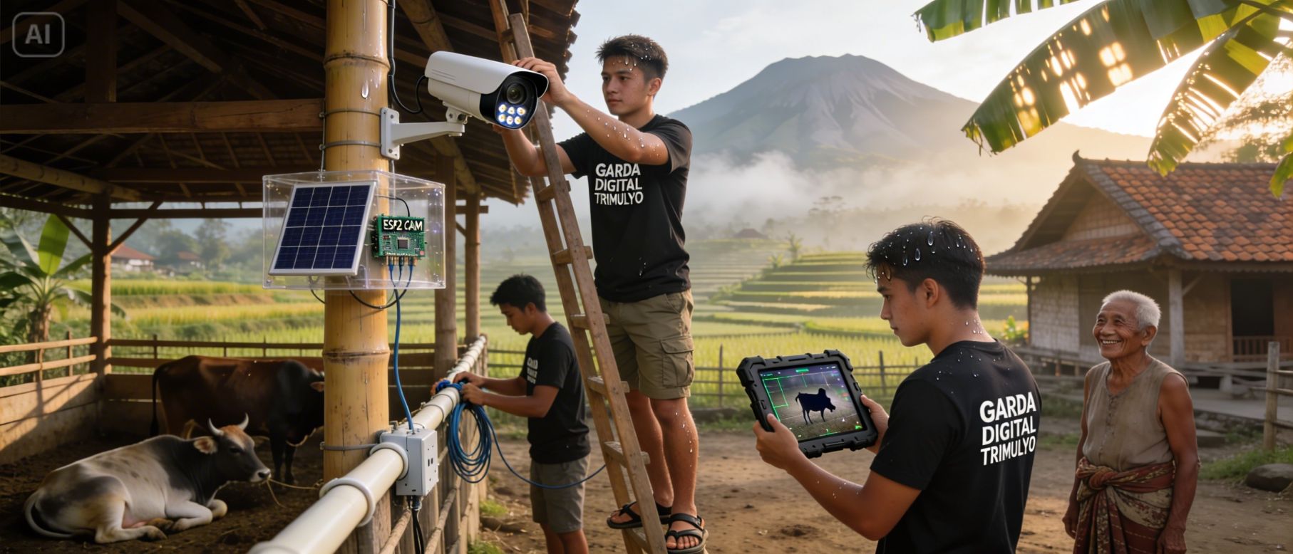 Instalasi Kamera Peternakan Sapi Warga